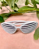 BRAND NEW Kim White Stripe Sunglasses