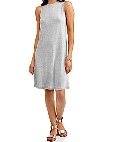 PLUS SIZE BRAND NEW Sofi Grey Stretch Sleeveless Dress w/POCKETS sz 12-14 (L/G)